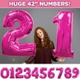 thumbnail image 2 of 42" Hot Pink Number 0 Foil Mylar JUMBO Balloon (Pack of 1) - Birthday Party Supplies Decorations, 2 of 2