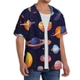 thumbnail image 2 of Fotbe Space Planet Camisa Estampada de Manga Corta para Hombre, Casual de Verano, Estilo Playero, Sin Arrugas-XX-Large, 2 of 5