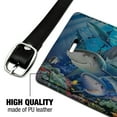 thumbnail image 3 of Shark Ocean Selfie Rectangle Leather Luggage Card Suitcase Carry-On ID Tag, 3 of 8