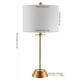 thumbnail image 4 of SAFAVIEH Cassian 26 in. Mid-Century Glass Table Lamp, Clear/Brass, 4 of 4