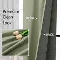 thumbnail image 2 of SIABC-Heidi Green Curtains - 45 Inch Length, 2 Panels Set for Bedroom & Living Room, Light Filtering, Rod Pocket Solid Curtains, 2 Pcs Each 40" W x 45" L, 2 of 4