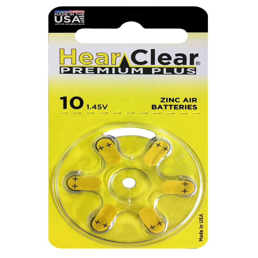 HearClear Hearing Aid Batteries Size 10, PR70 (60 Batteries) Walmart
