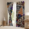 thumbnail image 3 of Castle Fairy Animal Blackout Curtains Set of 2 (52x84 Each),Boho Aztec Window Curtains, 3 of 6