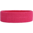 thumbnail image 2 of Conjunto de muñequeras y diademas para el sudor - Banda deportiva de algodón (1 diadema + 2 muñequeras) - Rosa, 2 of 5