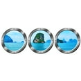 thumbnail image 3 of VWAQ PORTHOLES - Cruise Ship Decals, Tropical Island Wall Decor - VWAQ-SPW11 (20" Diameter, Silver), 3 of 3