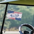 thumbnail image 3 of XYZCANDO Golf Print 4pcs Golf Cart Seat Covers USA Flag Golf Cart Steering Wheel Covers American Flag Golf Cart Flag Universal Club Car Seat Covers Steering Wheel Cover Small Flag White, 3 of 7
