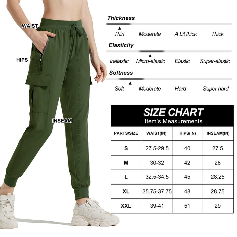 M MAROAUT Cargo Joggers for Women Lightweight Sweatpants for Women Athletic  Works Pants Quick Dry Green XL