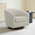 thumbnail image 3 of CHITA Swivel Accent Chair Set of 2, Fabric Round Barrel Arm Chair Living Room, Linen, 3 of 12