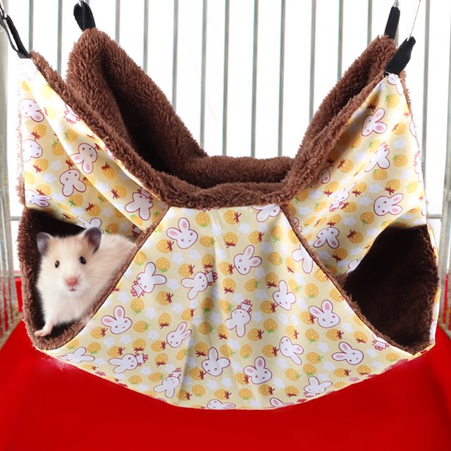 Pet Hanging Bed, Yellow Rabbit Pet Hammock, Polyester Peach Skin Shu Velveteen Durable Comfortable For Pet Hammock ANGGREK Otros