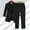 Black, variant on Abomasnow 2 Piece Women's Linen Suit Set Plus Size Notched Lapel One Button Slim Fit Business Office Work Blazer Jacket and Pants Set M-4XL