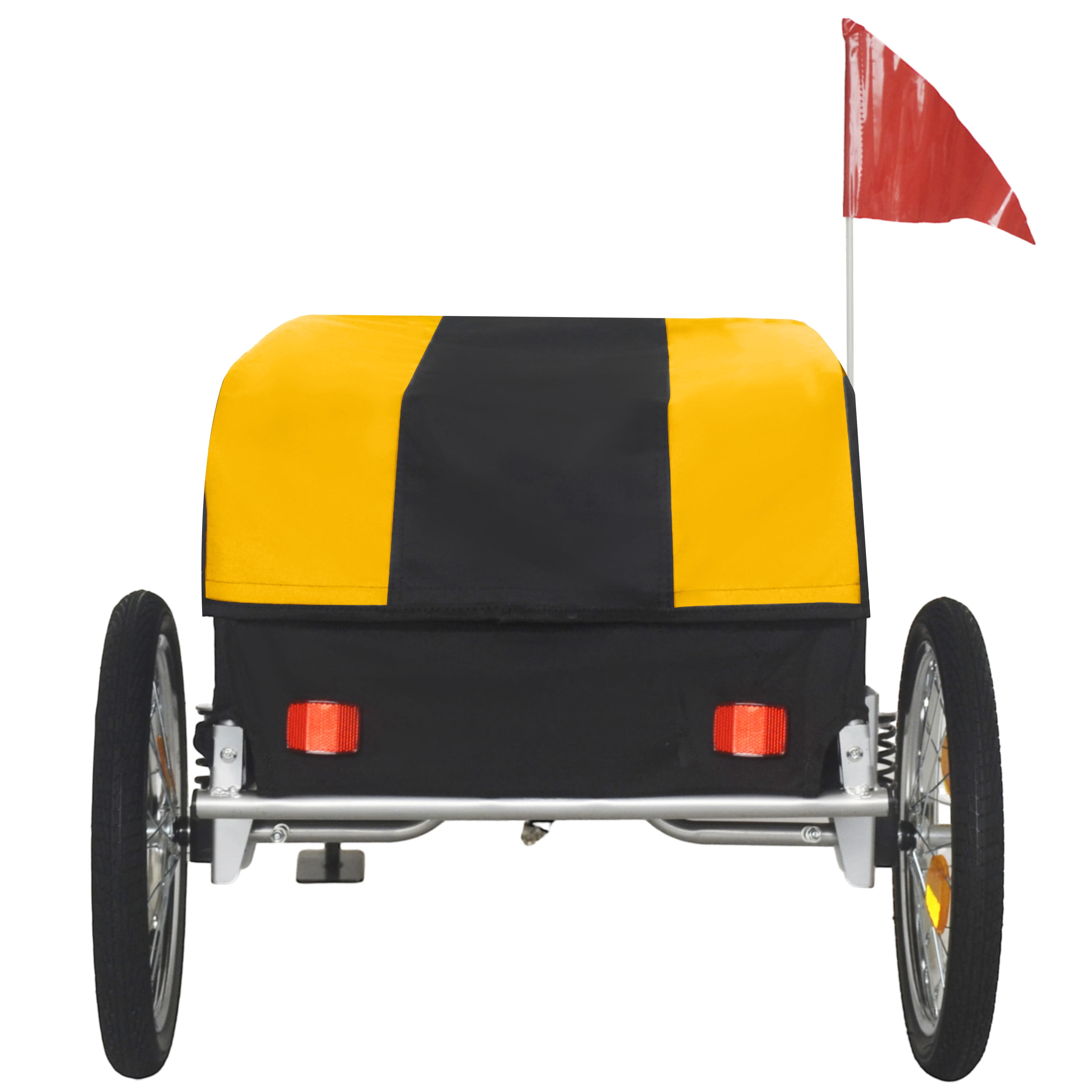 Heavy-Duty Bike Cargo Trailer with Removable Waterproof Cover, 88 lbs Capacity, 16" All-Terrain Wheels & Foldable Design for Camping, Groceries