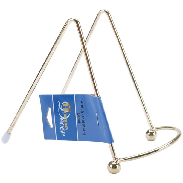 Easel Metal Display Stand Gold 4 Inches