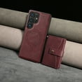 thumbnail image 6 of Compatible with Magsafe 2 in 1 Detachable Samsung Galaxy S23 Ultra Wallet Case with Card Holder,Women Men Magnetic PU Leather RFID Blocking Back Flip Kickstand For Samsung Galaxy S23 Ultra,Winered, 6 of 9