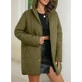 thumbnail image 3 of SHEWIN Lightweight Puffer Jackets for Women Hooded Quilted Jacket Fall Spring Long Coat Casual Business Button Down Outerwear, 3 of 12