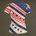 thumbnail image 5 of longantii Patriotic Shirts for Women Patriotic July 4th Short Sleeves Tshirts Fashion Crew-Neck Tunic Tops 2026 Summer Blouses Color-Blocking Outfits Red XL, 5 of 7