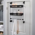 thumbnail image 3 of Organize It All 2 Basket over the Door Storage Organizer, Black, 3 of 10