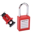 thumbnail image 3 of Miniature Circuit Breaker Lockout Device, Rustproof Safety Circuit Breaker Lock Simple Installation Strong High Strength  for Industry MPCO+38mm Padlock,MPCI+38mm Padlock, 3 of 7