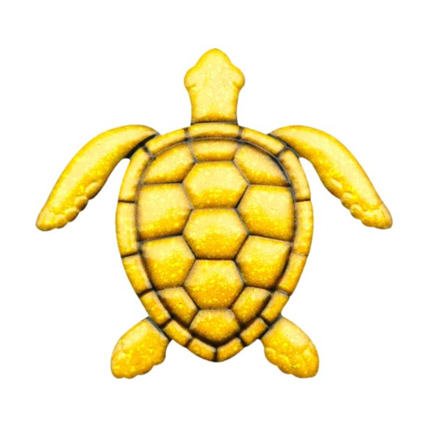 Escultura decorativa de pared con diseño de tortuga de hierro para colgar en la pared Amarillo