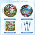 thumbnail image 2 of Princess Birthday Party Decorations, 96 Pcs Four Ever a Princess Plates and Napkins Forks Tableware Set, Girls 4th Birthday Party Supplies Disposable Plates Set for 24, 2 of 7
