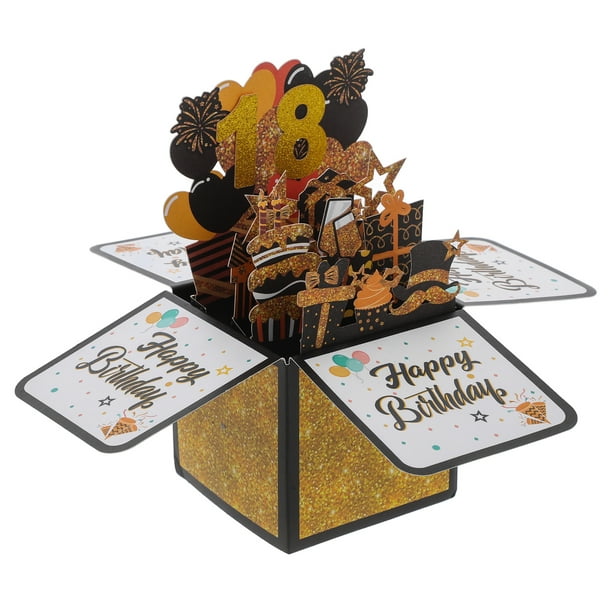 KAKOWELY Tarjetas de felicitación de cumpleaños 3D desplegables para hombres, mujeres, niños y amigos. Incluye sobres y tarjetas de notas en blanco con números para celebraciones de cumpleaños.