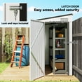 thumbnail image 5 of Outsunny Storage Shed Lockable Galvanized, 4 x 6 ft, White, 5 of 10