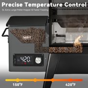 Maison Backyards Vertical Electric Pellet Smoker with LED Control and Meat Probe