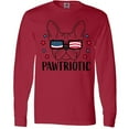 thumbnail image 3 of Inktastic Pawtriotic with French Bulldog  in American Flag Sunglasses Long Sleeve T-Shirt, 3 of 5