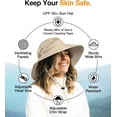 thumbnail image 3 of Fishing Hat UPF 50+ Wide Brim Sun Hat for Men and Women, Mens Bucket Hat with UV Protection for Hiking Beach Hats (Khaki, 3 of 5