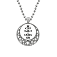 thumbnail image 1 of Citation Restez Calme et Continuez Pendentif Colliers Noirs Rétro Lune Étoiles Bijoux, 1 of 3