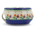thumbnail image 3 of Polish Pottery 6-inch Heater (Spring Flowers Theme) Hand Painted in Boleslawiec, Poland + Certificate of Authenticity, 3 of 6