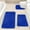 Blue, variant on 3-Piece Bathroom Rug Set - Soft Non-Slip Toilet Mats, Water Absorbent Velvet Fleece for Home Decor, Solid Color Bath Mats, Bathroom Rugs For Toilet