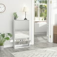 thumbnail image 3 of Prime Garden Mirror Shoe Cabinet, Mirrored Shoe Rack with 3 Tier for Entryway,White, 3 of 9