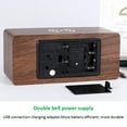 thumbnail image 6 of LED Electric Alarm Clock Digital Wooden Clocks with Phone Wireless Charger Snooze and Brightness Adjustable, 6 of 15