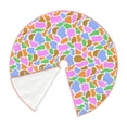 thumbnail image 2 of Daiia Colorful Cow Skin Drawing Merry Christmas Tree Skirt , Xmas Large Lace-up Tree Skirt, Santa Snowflakes Rustic Home Decorations New Year Party Farmhouse Decor-30", 2 of 7