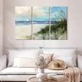 thumbnail image 2 of Elephant Stock Oak Island Sunrise Wall Art - Horizontal Multi Panel Canvas - Living Room Wall Decor - Beach Multi Panel - Blue And Beige Decor By Sally Swatland - 50" x 32", 2 of 8