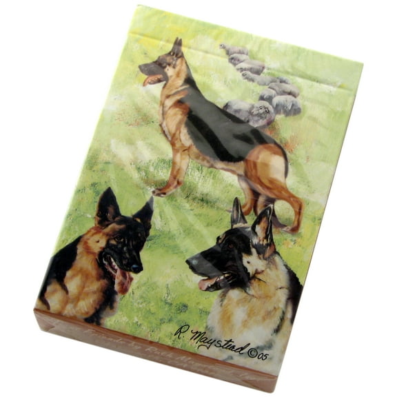 German Shepherd Playing Cards