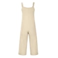 thumbnail image 3 of UDAUDU Womens Rompers Casual Dressy Jumpsuits Loose Fit Sleeveless Baggy Harem Pants Romper Jumpers 2026 Summer Outfits Beige XL, 3 of 6