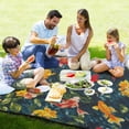 thumbnail image 4 of Wobogo Extra Large Camping Blanket 78×78in Waterproof Foldable Picnic Mat for Beach Grass Lawn Park Accessories Colorful Goldfish with Yellow Flowers, 4 of 6
