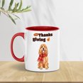 thumbnail image 5 of Happy Thanksgiving Cocker Spaniel with Turkey Pumpkins Autumn Vibes 11oz Accent Two-tone Mug Cockers Dog Lover Gifts Coffee Tea Cup - 12018, 5 of 5