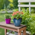 thumbnail image 2 of Ordivic 6 in Blue Reactive Glaze Ceramic Planter with Saucer & Drainage Hole, 2 of 7