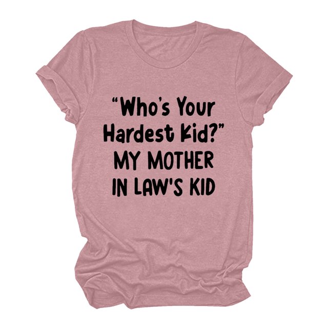 Gibobby Casual Playera de Manga Corta para Mujer Mujeres Casual Impresión Manga Corta Tops Blusa Cuello Redondo Casual Tee Túnica Camisas(Rosa,M)