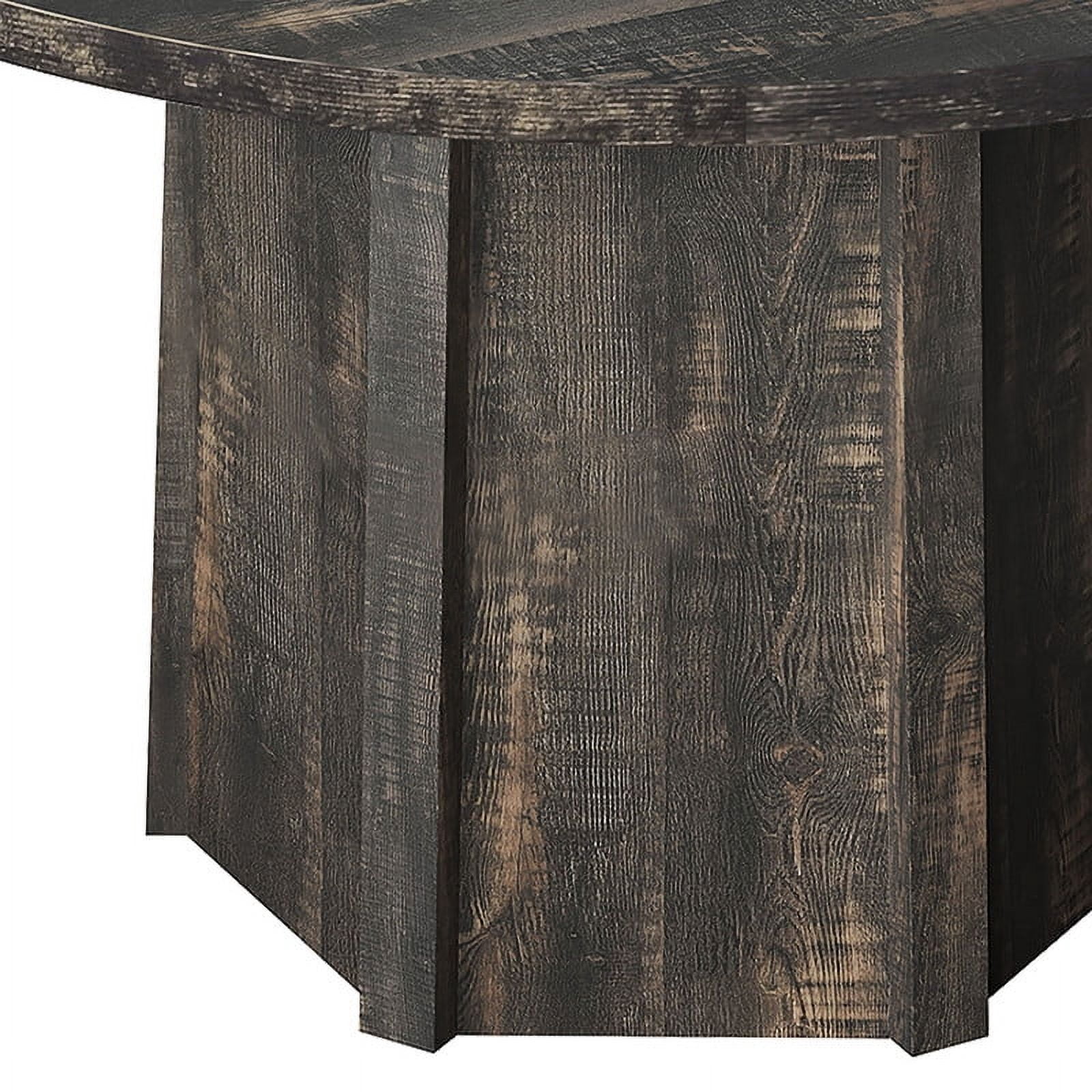 Uforic 47" Wood Dining Table for 4 People, Farmhouse Round Kitchen Table, Circle Dining Table for Kitchen Living Room, Gray