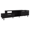 thumbnail image 2 of Two-Tier Black TV Stand for 60 - 69" TVs / Ample Storage in Living Room, 2 of 5