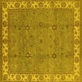 thumbnail image 1 of Ahgly Company Machine Washable Indoor Square Oriental Yellow Traditional Area Rugs, 7' Square, 1 of 4