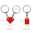 thumbnail image 4 of Heart Keychain for Couples Boyfriend Girlfriend Lego Key Chain  Valentine's Day Gifts Stuff Presents Red Keychains, 4 of 6
