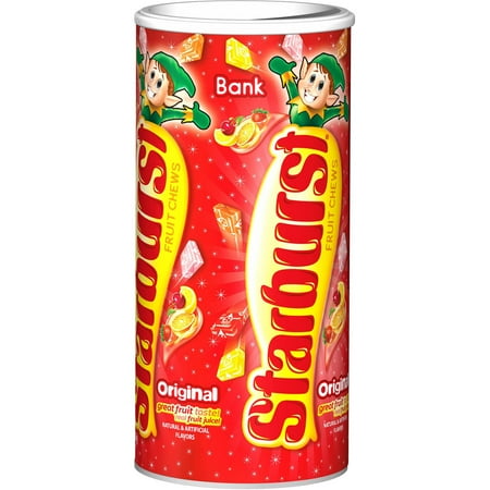 Starburst Original Fruit Chews Holiday Bank Candy, 6 oz