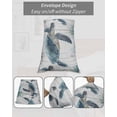 thumbnail image 7 of Sea Turtle Teal Blue Pillow Covers King Size 2 Pack, Summer Coastal Ocean Wood Grain Soft Bed Throw Pillowcases Breathable Cooling Long Lumbar Body Pillow Sham Cover for Bed Sofa 20''x36'', 7 of 7