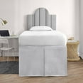thumbnail image 2 of CCNY Dorm Room Bed Skirt Pleated Pattern 100% Microfiber Light Gray Twin XL 40" Drop Length Dorm Bed Skirts, 2 of 6