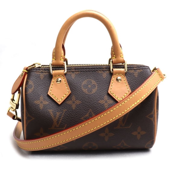 Pre-Owned LOUIS VUITTON Louis Vuitton Nano Speedy 2-Way Shoulder Bag Brown M81085 Women's