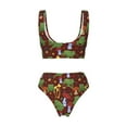 thumbnail image 6 of Rocae Frogs and Mushrooms for Bikini Set for Women Two Piece Sexy High Swimsuits Split Crossover Bikini Small, 6 of 9